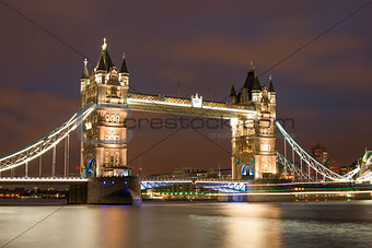 London Tower bridge on sunset