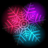 Glowing colorful snowflake 