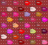 Vector set of colorful lips