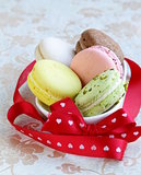 different colorful macaroons