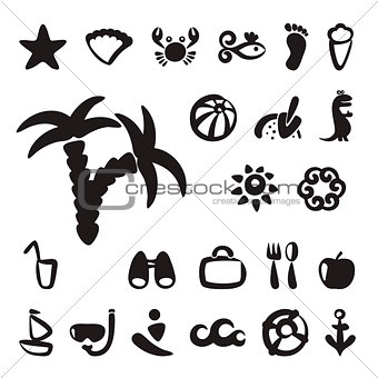 Set of summer icons