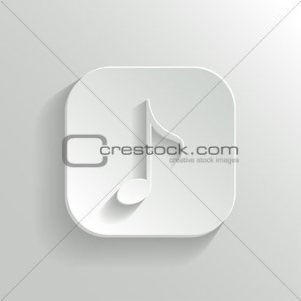 Note icon - vector white app button with shadow