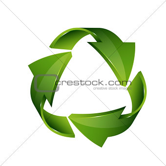 Recycle symbol isolated on white background