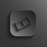 Film icon - vector black app button with shadow