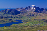 Mountain panorama on Lofoten