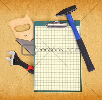 Tools and clipboard 