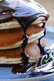 homemade pancakes with chocolate