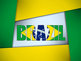 Brazil 2014 Letters with Brazilian Flag