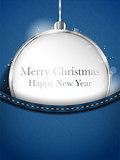 Merry Christmas Happy New Year Ball Silver in Jeans Pocket