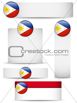 Philippines Country Set of Banners