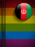 Gay Flag Button on Jeans Fabric Texture Afghanistan