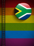 Gay Flag Button on Jeans Fabric Texture South Africa