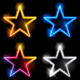 Glowing Neon Stars Set of Four