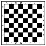Chess board without chess pieces