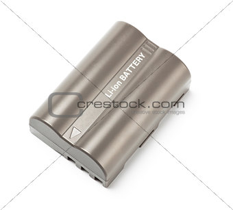 grey lithium-ion battery top view