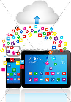 Tablet PC and Smart Phone with apps
