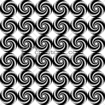 Design seamless monochrome helix geometric pattern