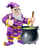 Wizard and cauldron