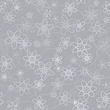 abstract flowers floral grey seamless background