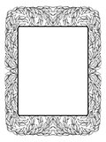 frame with laurel, black isolated