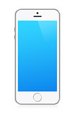 White modern smart phone