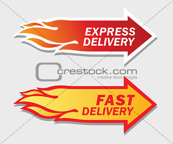 Express and Fast Delivery symbols.