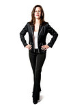 Standing confident business woman