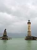 tower and lion in Lindau