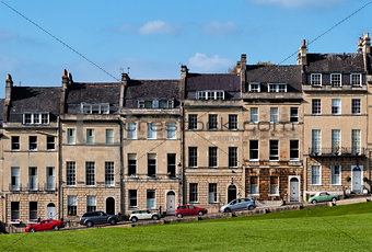 Houses overlooking a park