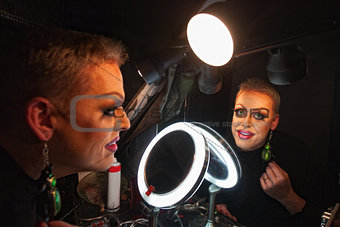 Drag Queen in Makeup Room