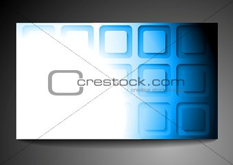 Abstract blue squares design
