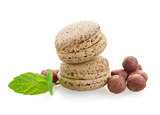 nut macaroons with hazelnuts