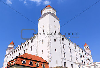 Bratislava castle situated on a plateau 85 metres (279 ft) above