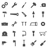 Tool icons on white background