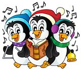 Christmas penguins theme image 1