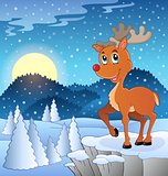 Scene with Christmas deer 3