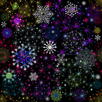 Seamless colorful christmas pattern