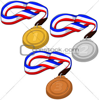 First Second and Third Place Medals Pack