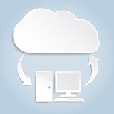 Paper cloud computing concept