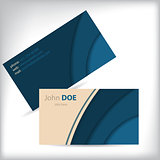 Business card design with wave pattern