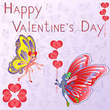 Valentine Day greeting card