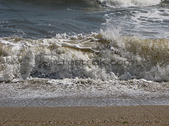Splashing waves on the beach - Bulgarian seaside landscapes - Sinemorets