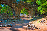 Aqueduct ruins in the ancient city of Phaselis