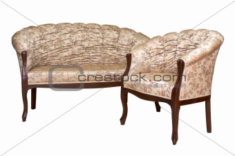 Fashionable armchair and sofa