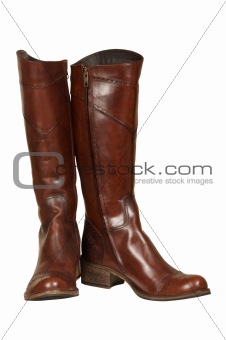 fashionable leather boots