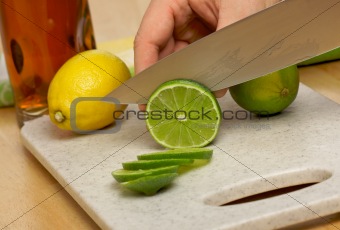 Slicing a Lime