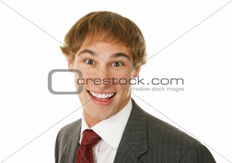 Young Businessman Excited