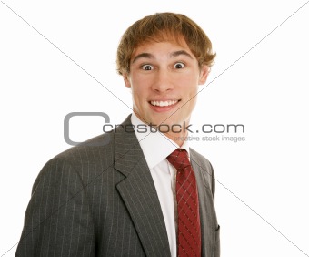Young Businessman Surprised