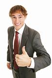 Young Businessman Thumbs-up