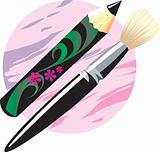 Make-Up Brush and pencil